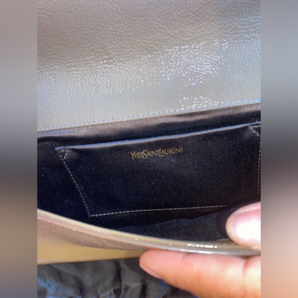 YSL Tan Leather Clutch - Picture 6 of 7